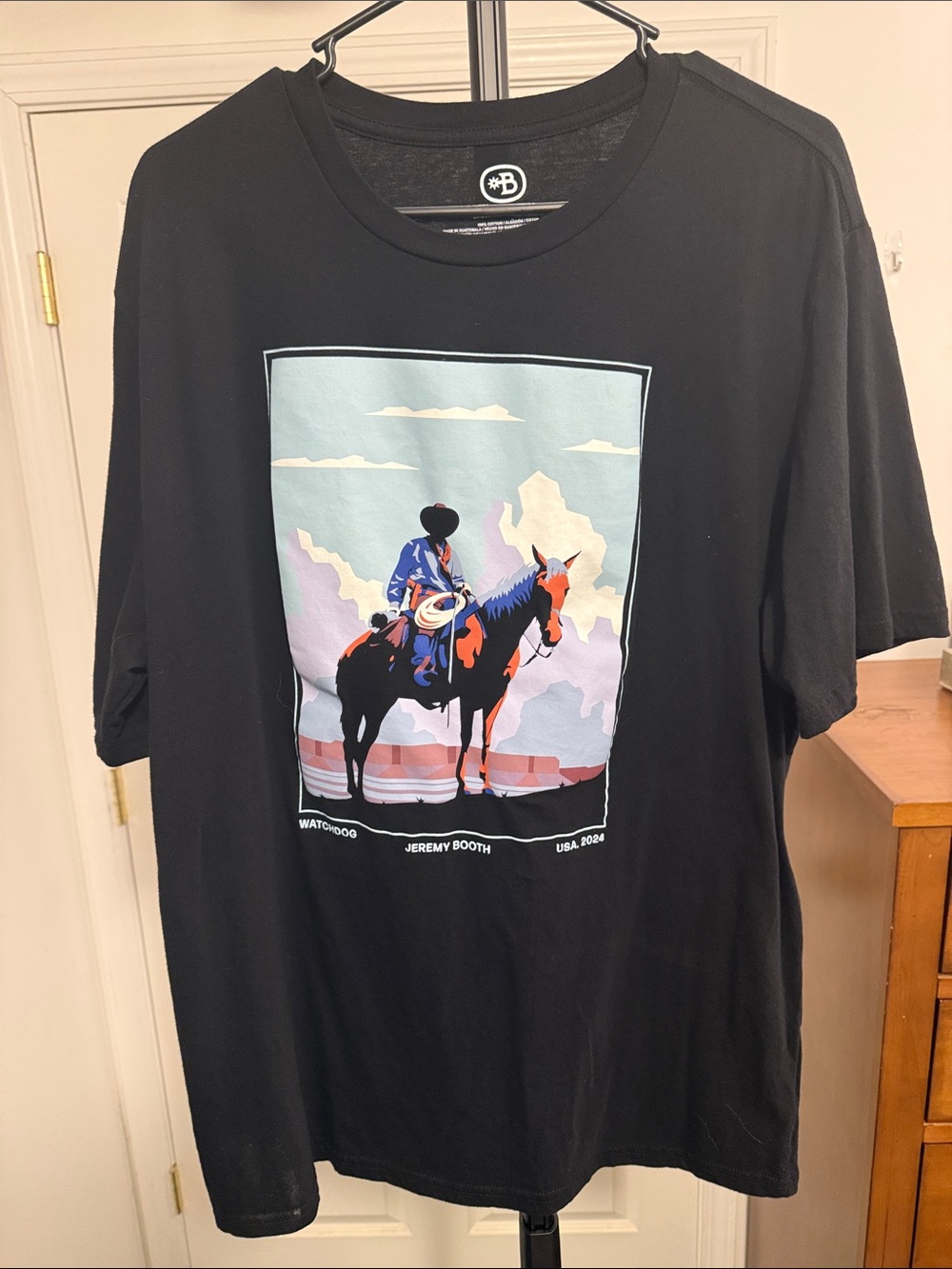 Jeremy Booth 2XLT Watchdog Cowboy Graphic Tee - Black